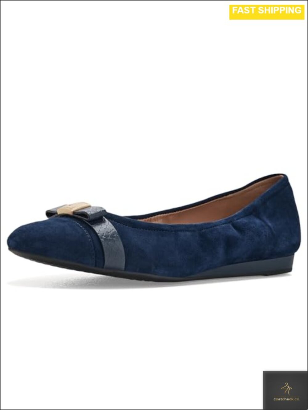 Cole Haan Go-To Tova Bow Ballet Flats Leather Pull-On